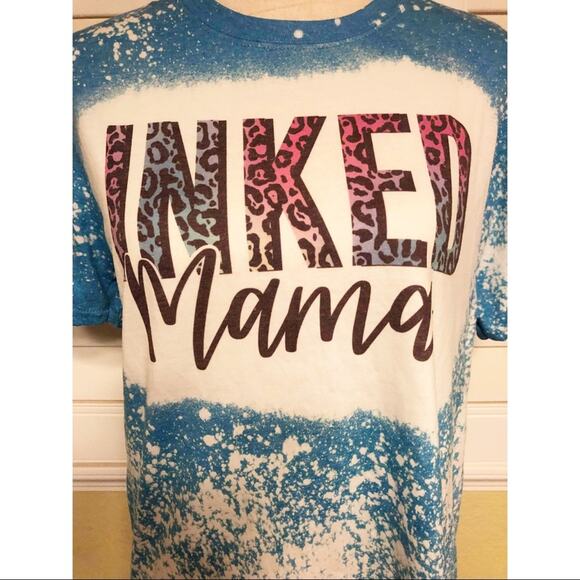 Inked Mama Leopard Sublimated Bleached Graphic Tee - Picture 5 of 5